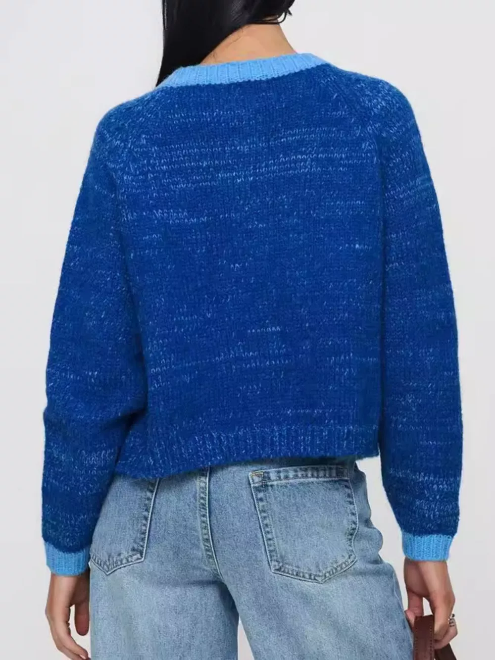 Contrast Trim Button-Up Cardigan, image 6