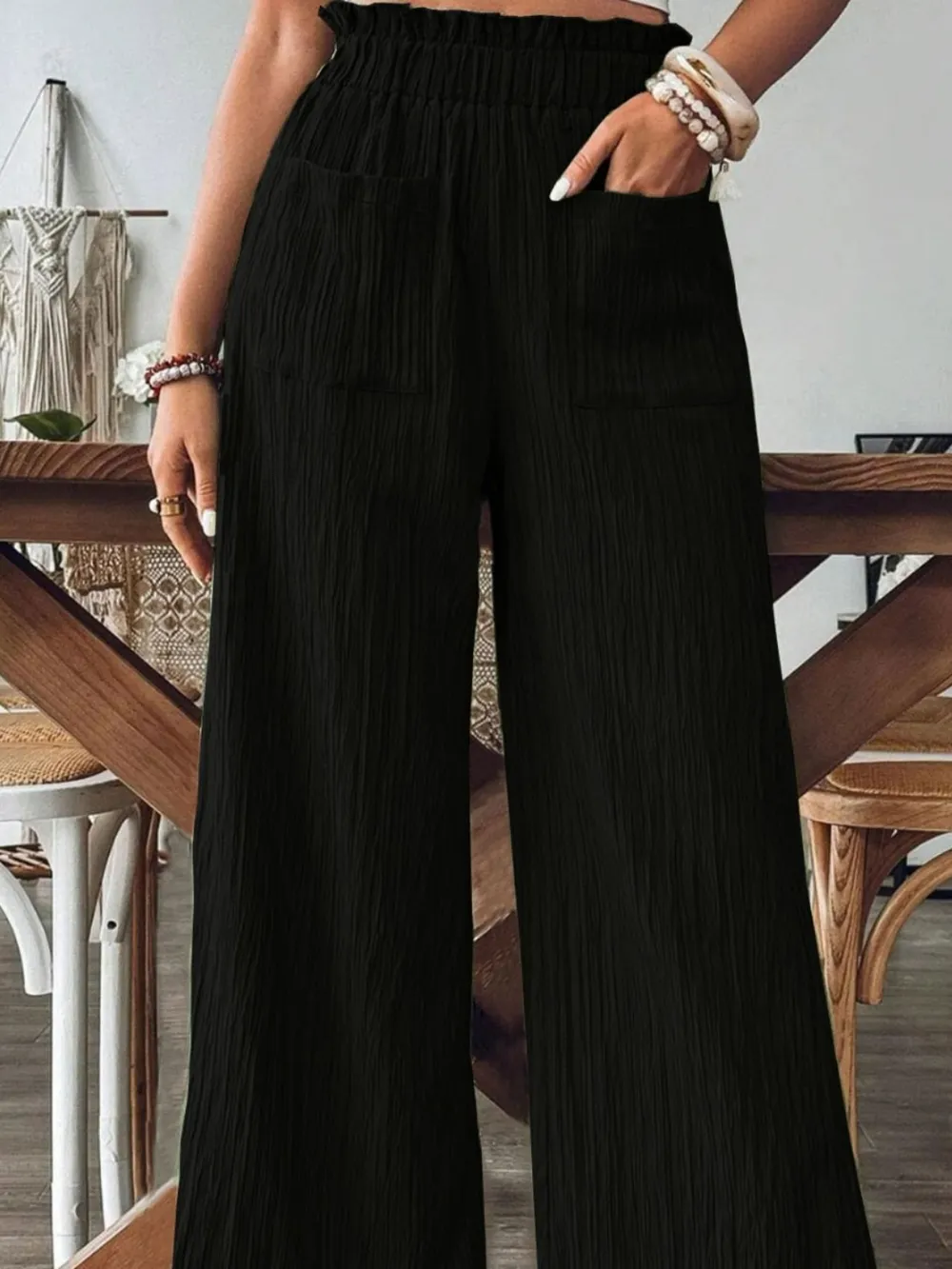 Frill Wide Leg Pants, image 6
