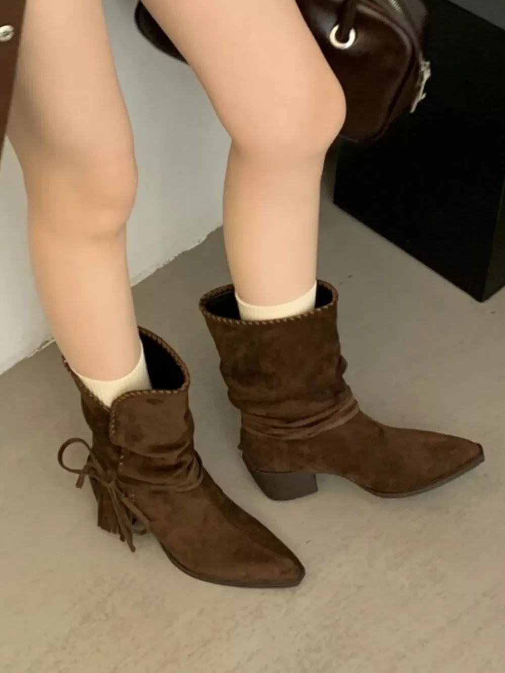 Point Toe Block Heels Boots, image 10