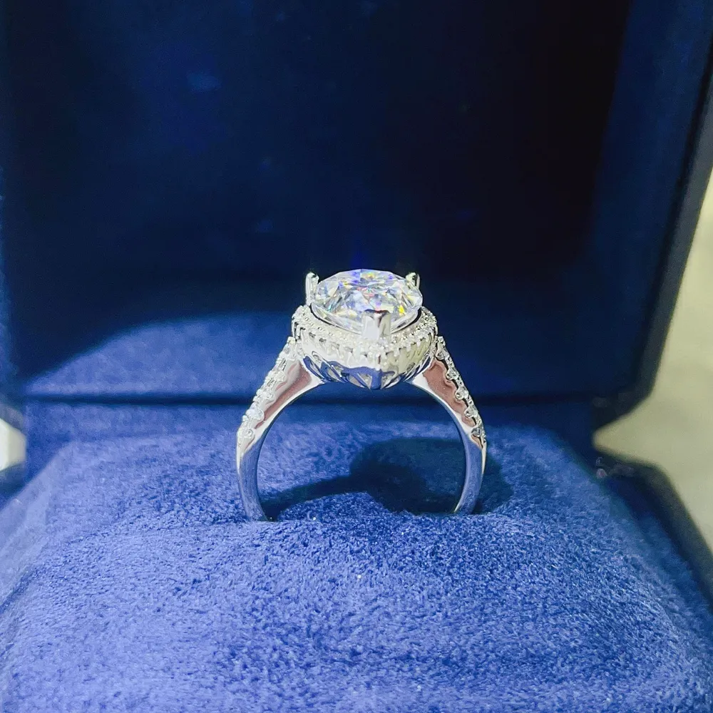 2 Carat Moissanite 925 Sterling Silver Ring, image 4