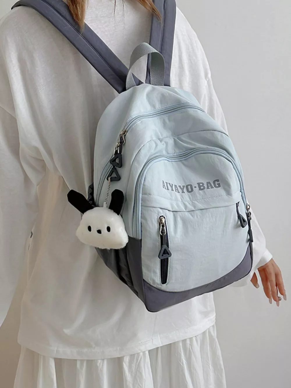 Color Block Lightweight Casual Backpack Bag, image 5