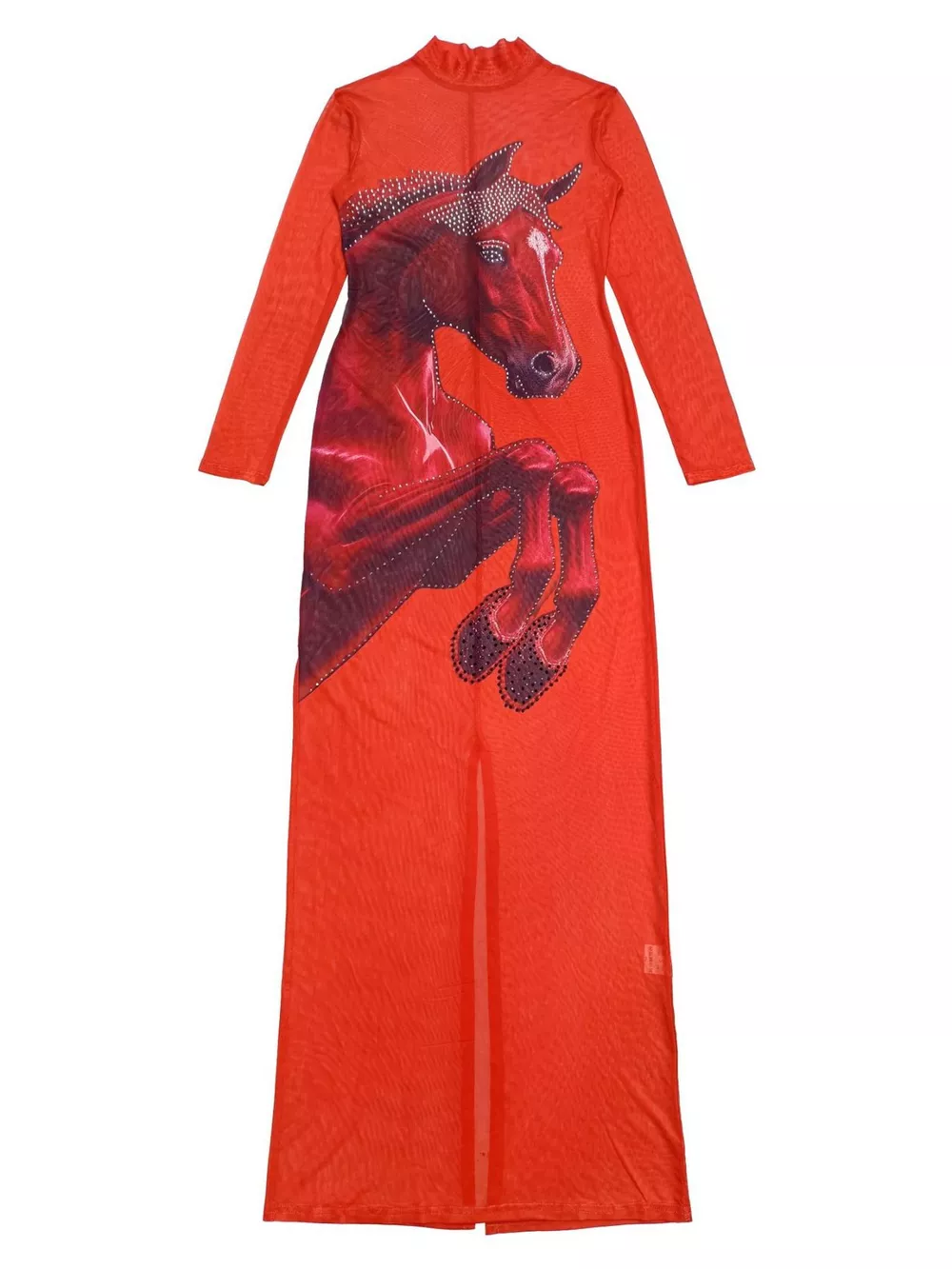 Cami Dress and Rhinestone Horse Mesh Maxi Dress Set, image 13