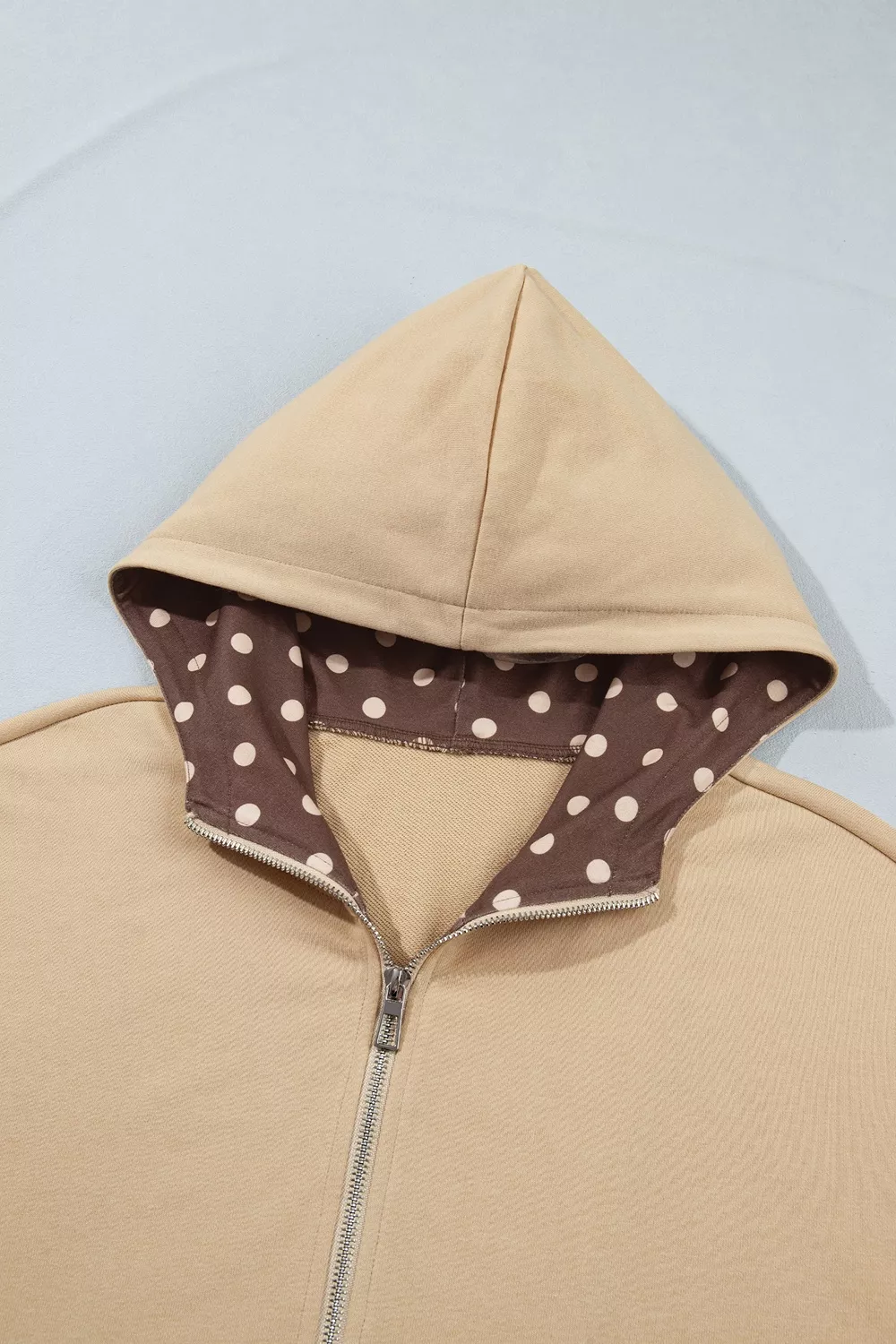 Polka Dot Zip-Up Hoodie, image 5