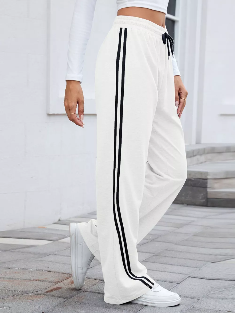 Side Striped Wide Leg Pants, image 13