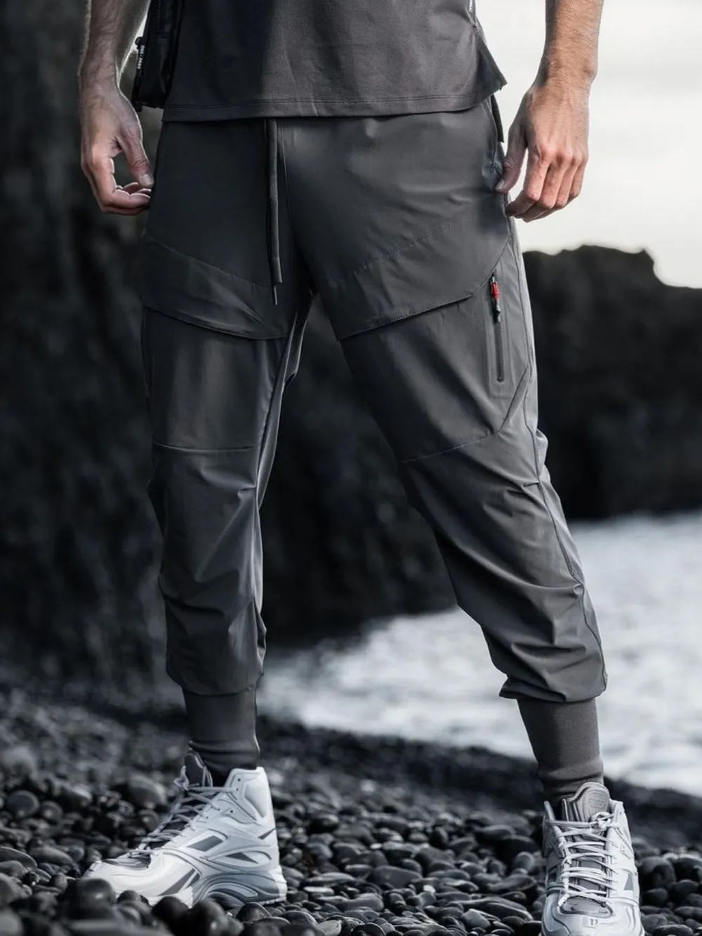 Men's Plus Size Drawstring Active Pants, image 2
