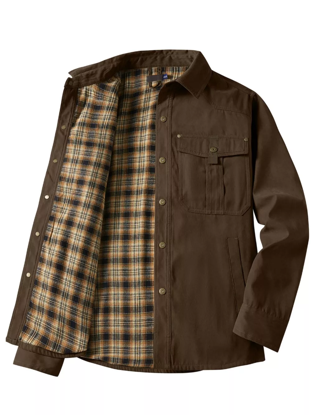 Men's Snap Down Long Sleeve Jacket, image 6