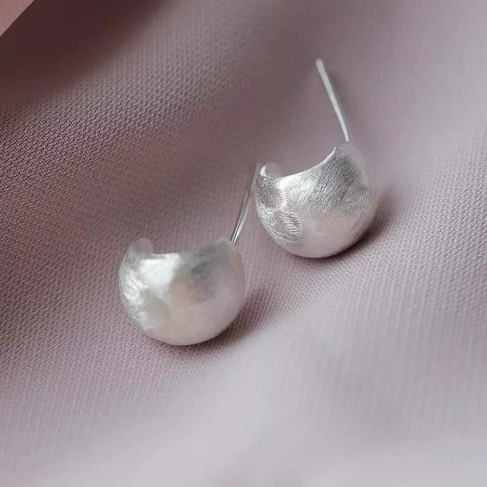 925 Sterling Silver C-Hoop Earrings, image 2