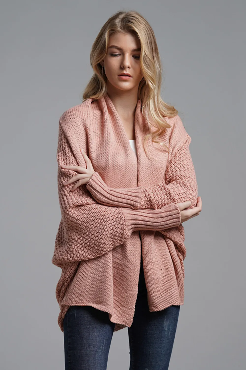 Open Front Batwing Sleeve Cardigan, image 15