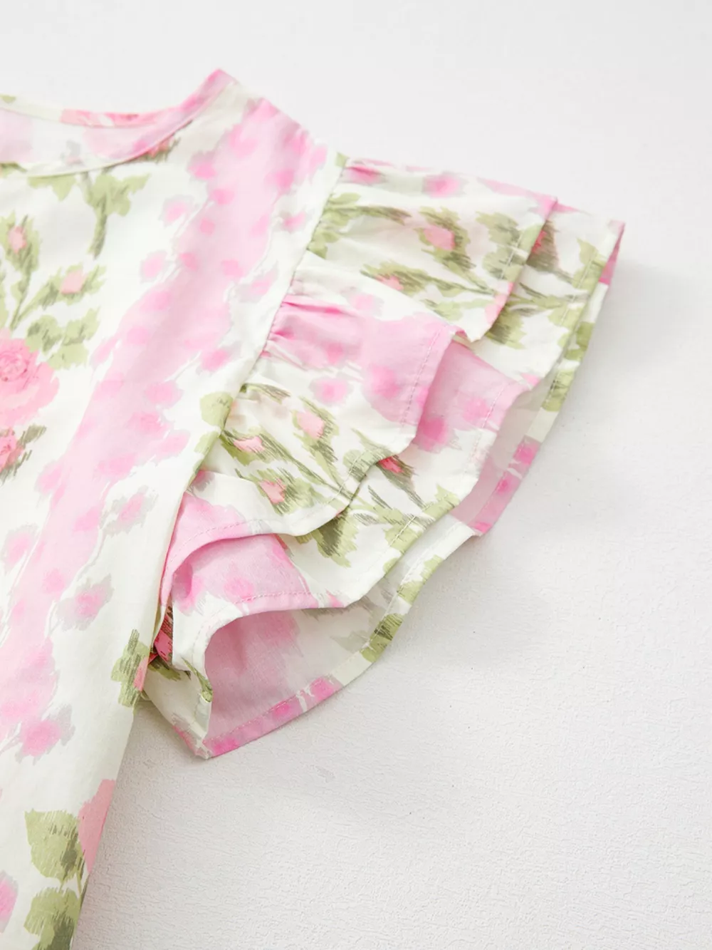 Floral Ruffle Sleeve Blouse, image 8