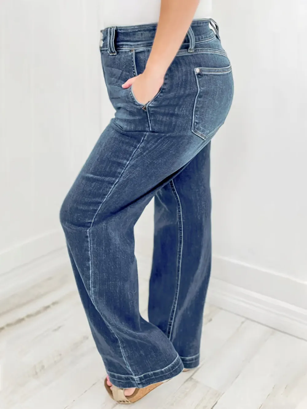 Washed Straight Leg Jeans, image 8