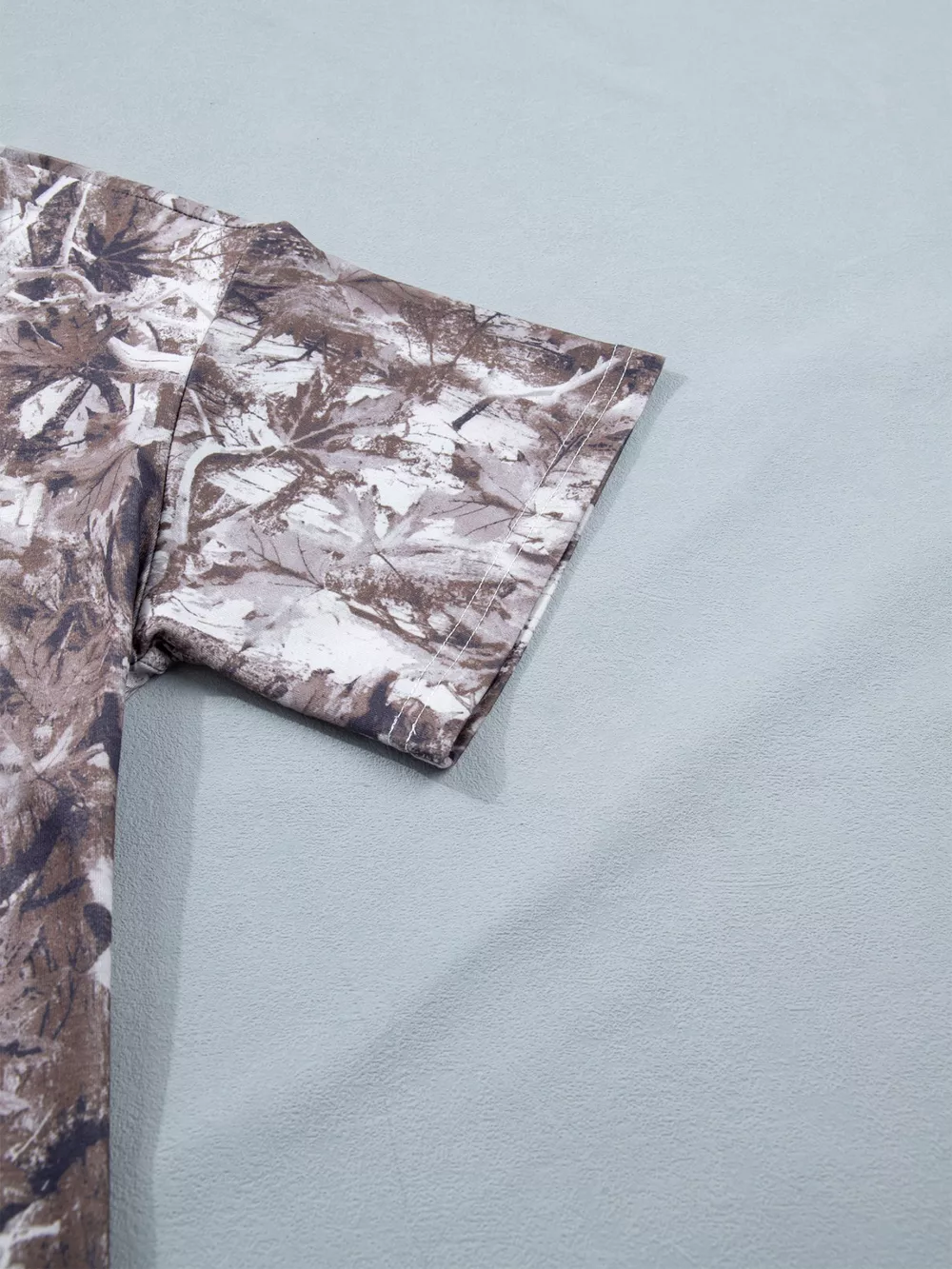 Camouflage Woodland Print Drop Shoulder Tunic Tee, image 7