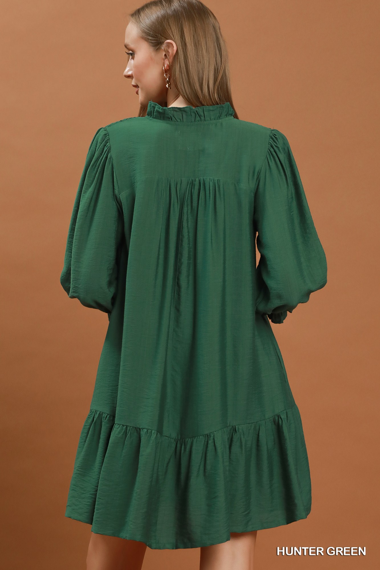 Smocked Ruffle Detail Tiered Mini Dress, image 3