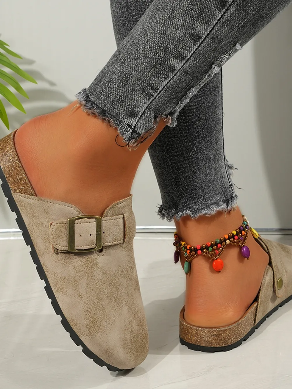 Round Toe Buckle Slip-Ons, image 3