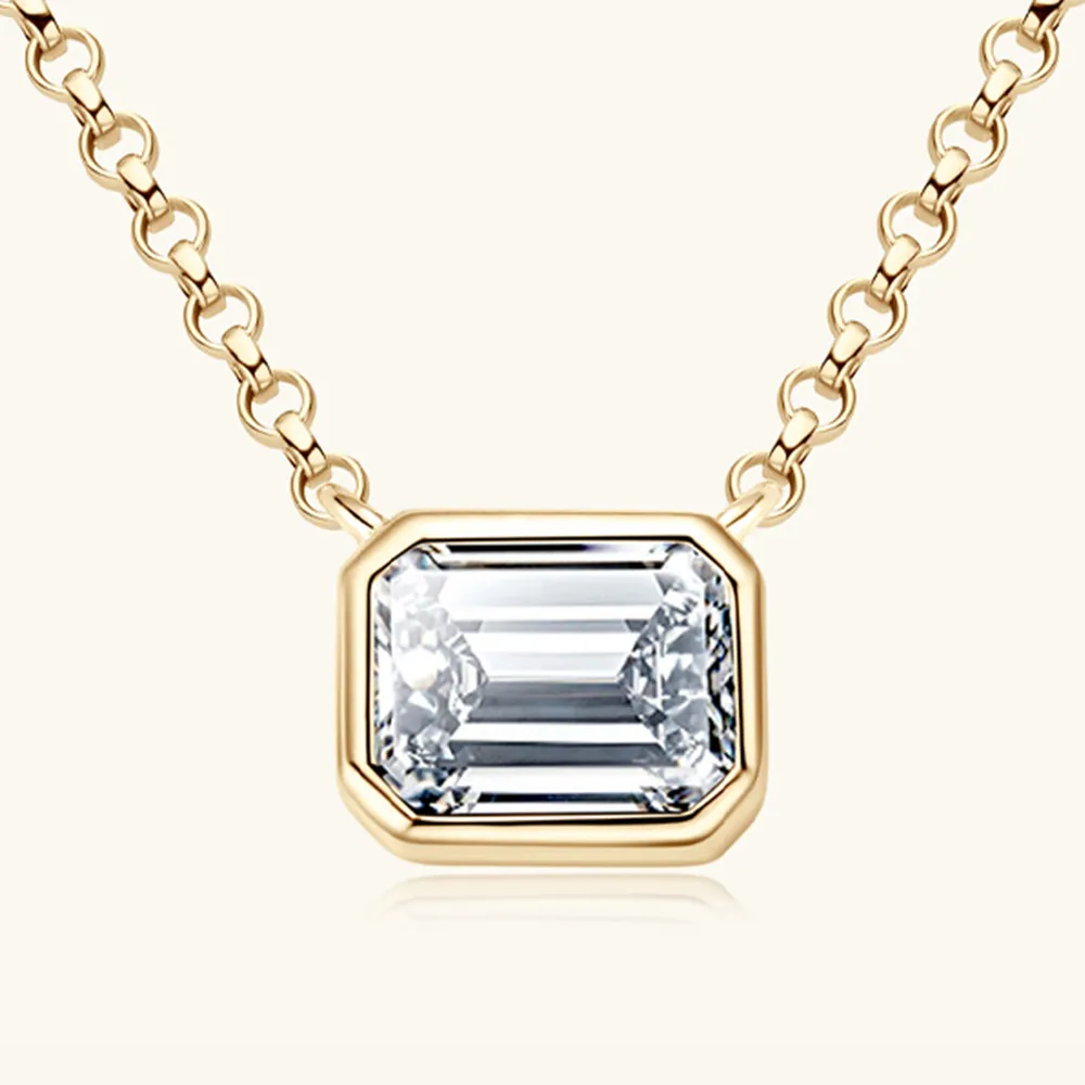 1 Carat Moissanite 925 Sterling Silver Pendant Necklace, image 2