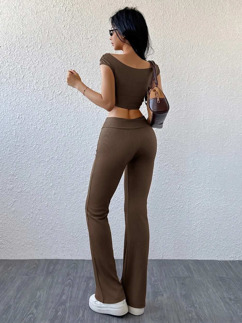 Boat Neck Cap Sleeve Top and Pants Set, image 4