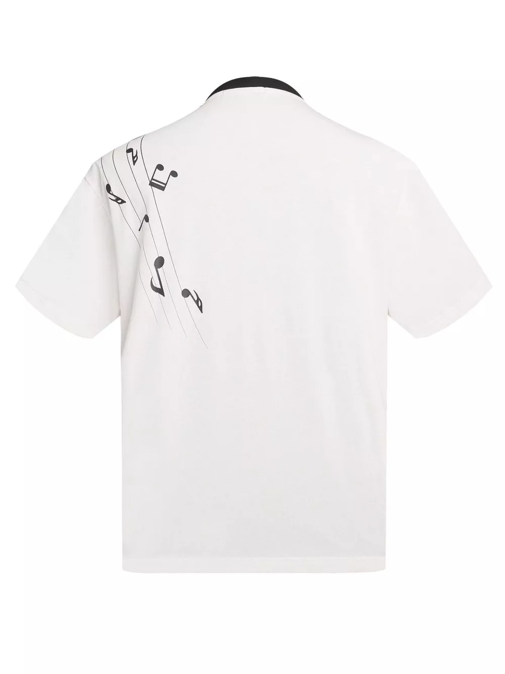 Men's Contrast Striped Music Print T-Shirt, image 4