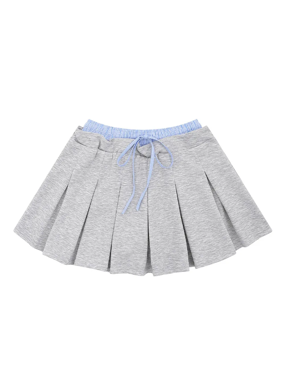Drawstring Pleated Mini Skirt, image 8
