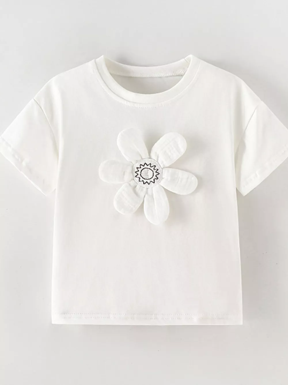 Children's 3D Flower Applique T-Shirt, image 2