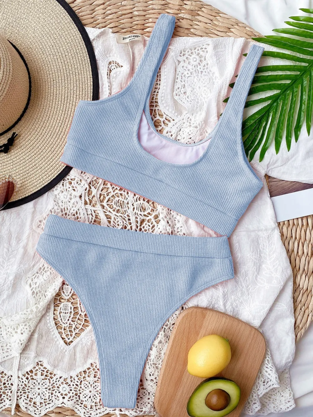 Scoop Neck Wide Strap Two-Piece Swim Set, image 13