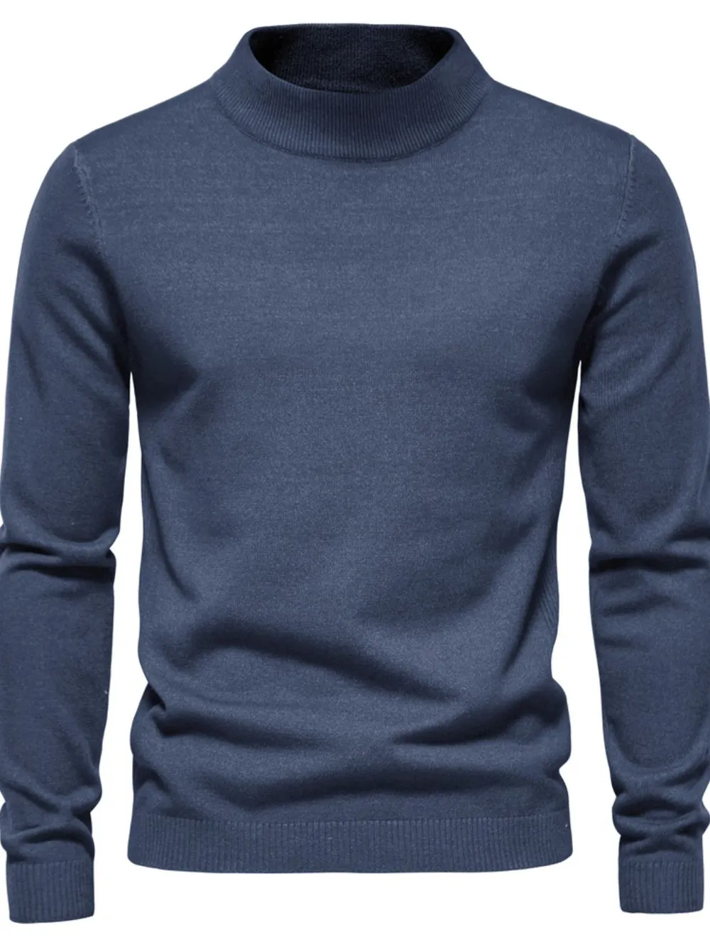 Men's Mock Neck Long Sleeve Sweater, image 18