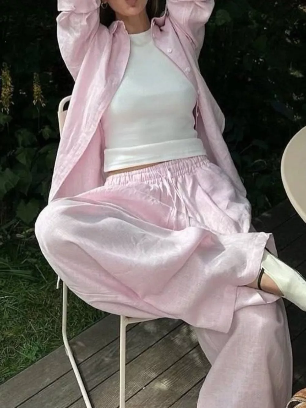 Button Up Shirt and Drawstring Pants Set, image 7