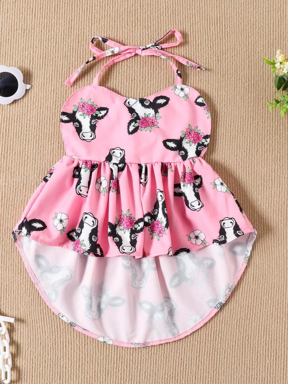 Children's Halter Neck Cami and Denim Shorts Set, image 9