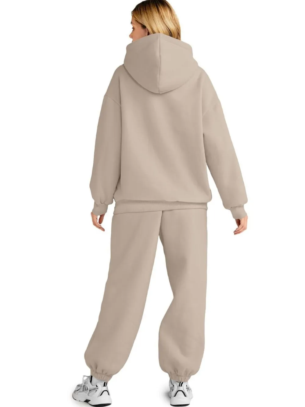 Full Size Kangaroo Pocket Hoodie and Joggers Set Plus Size, image 6