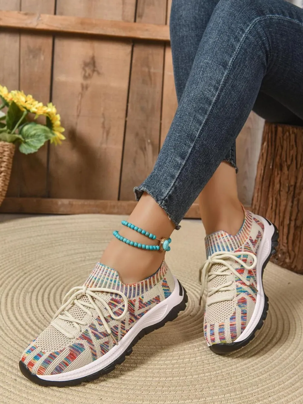 Mesh Knit Lace Up Athletic, image 17