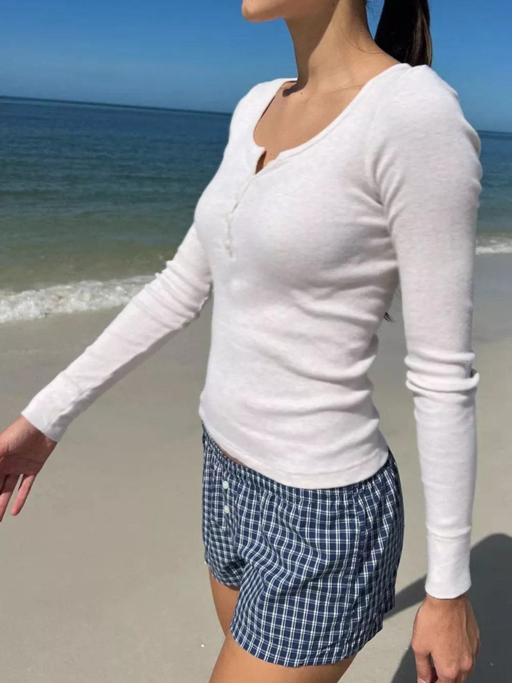 Striped Long Sleeve Henley T-Shirt, image 21
