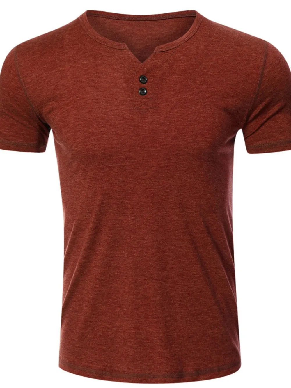 Men's Henley Short Sleeve Polo Top, image 10