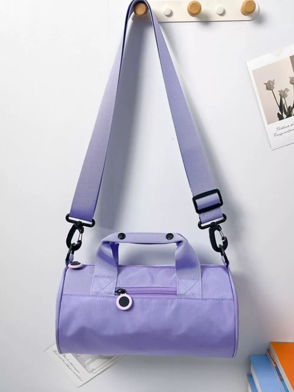 Adjustable Strap Barrel Crossbody Bag, image 10