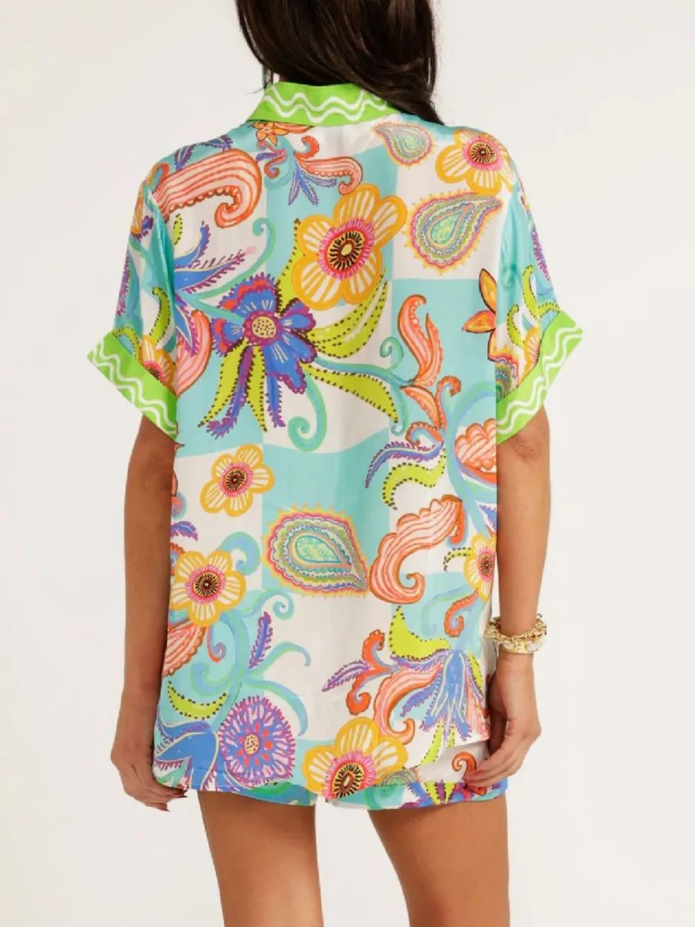 Button Up Half Sleeve Top and Shorts Set, image 9