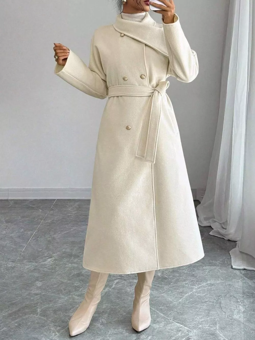 Double-Breasted Longline Coat, image 18