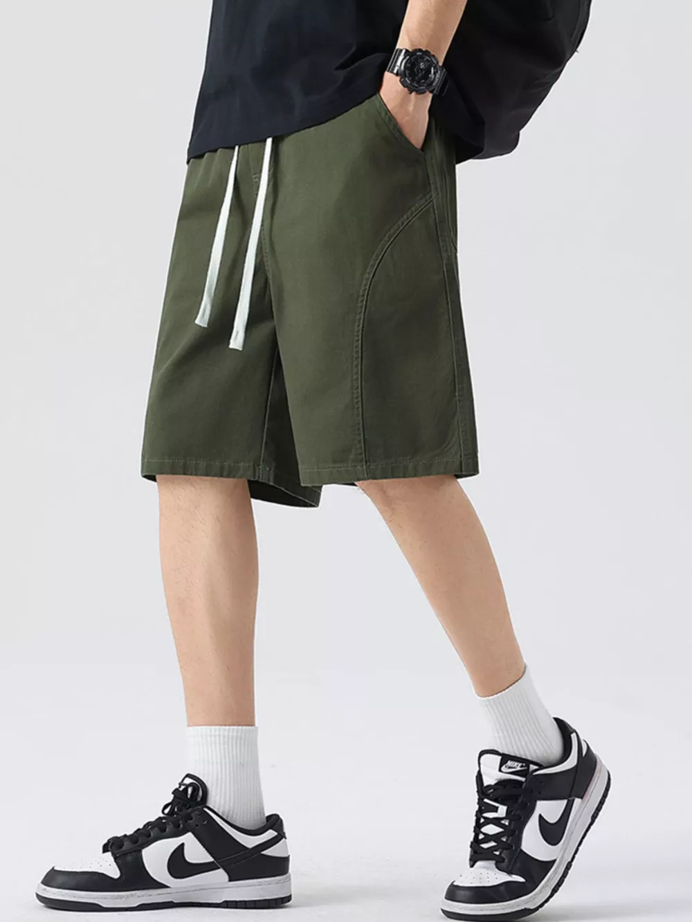 Men's Full Size Casual Loose-Fit Drawstring Shorts Plus Size, image 6