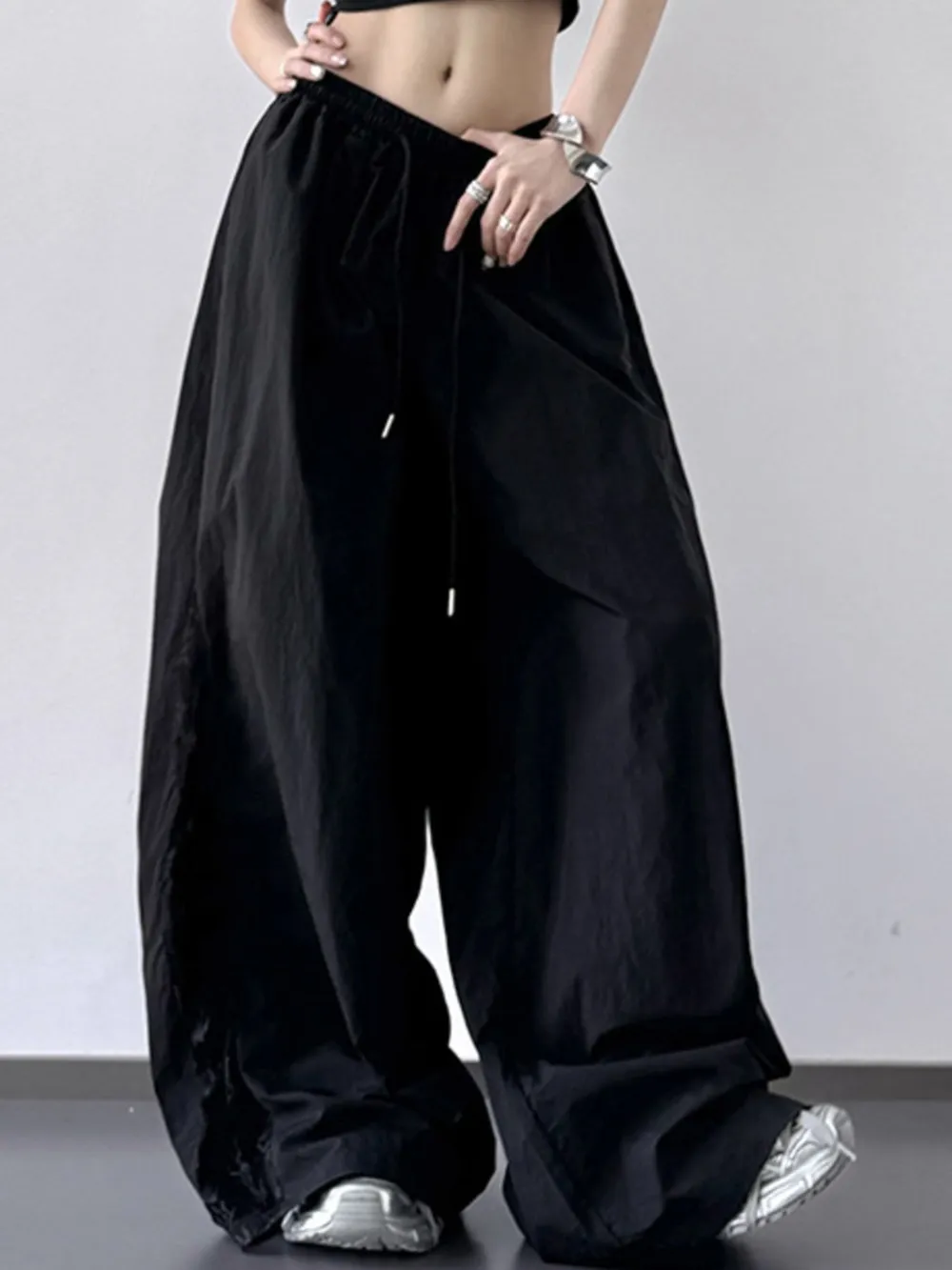 Elastic Waist Wide-Leg Pants, image 6