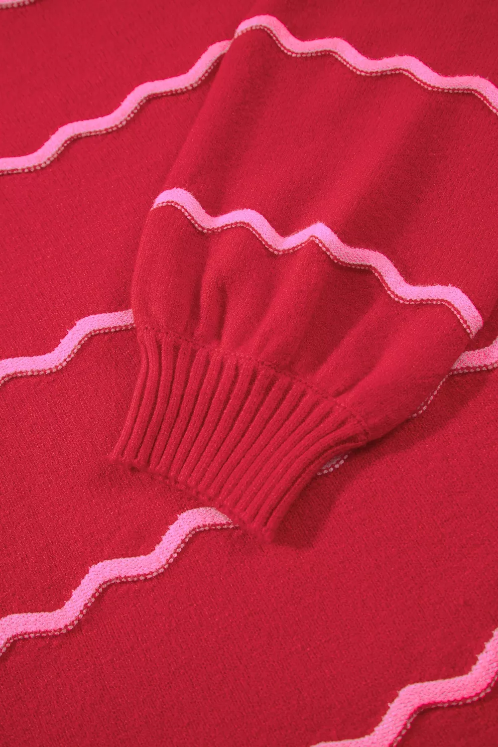 Striped Round Neck Long Sleeve Shift Pullover Sweater, image 10