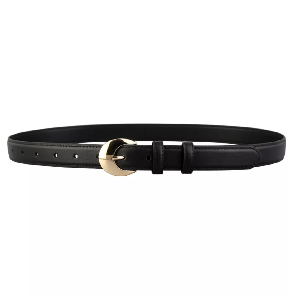 Golden Buckle Skinny Belt