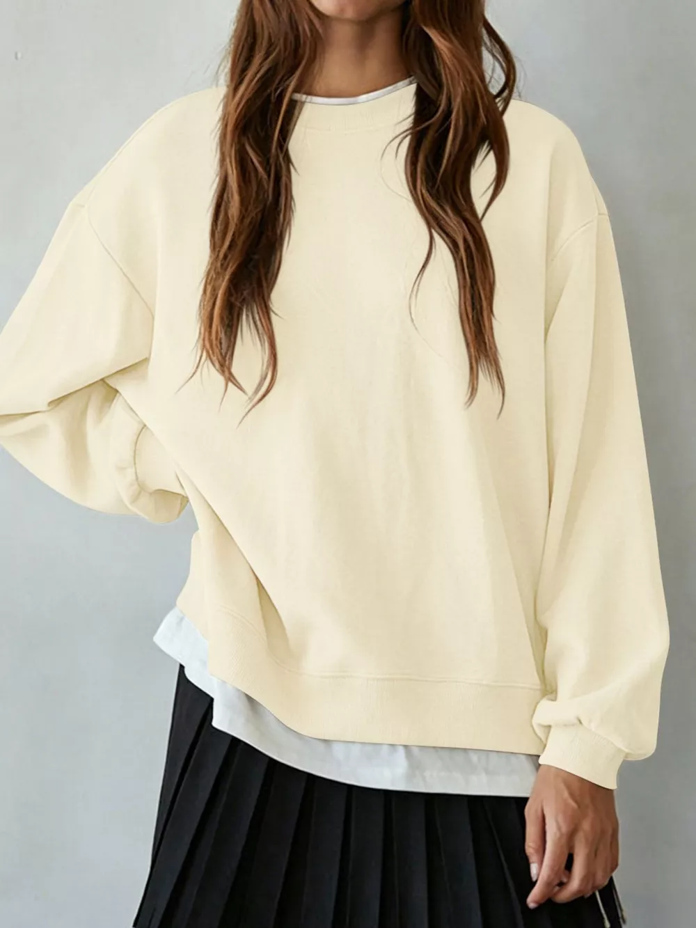 Oversized Crew Neck Sweatshirt, image 10