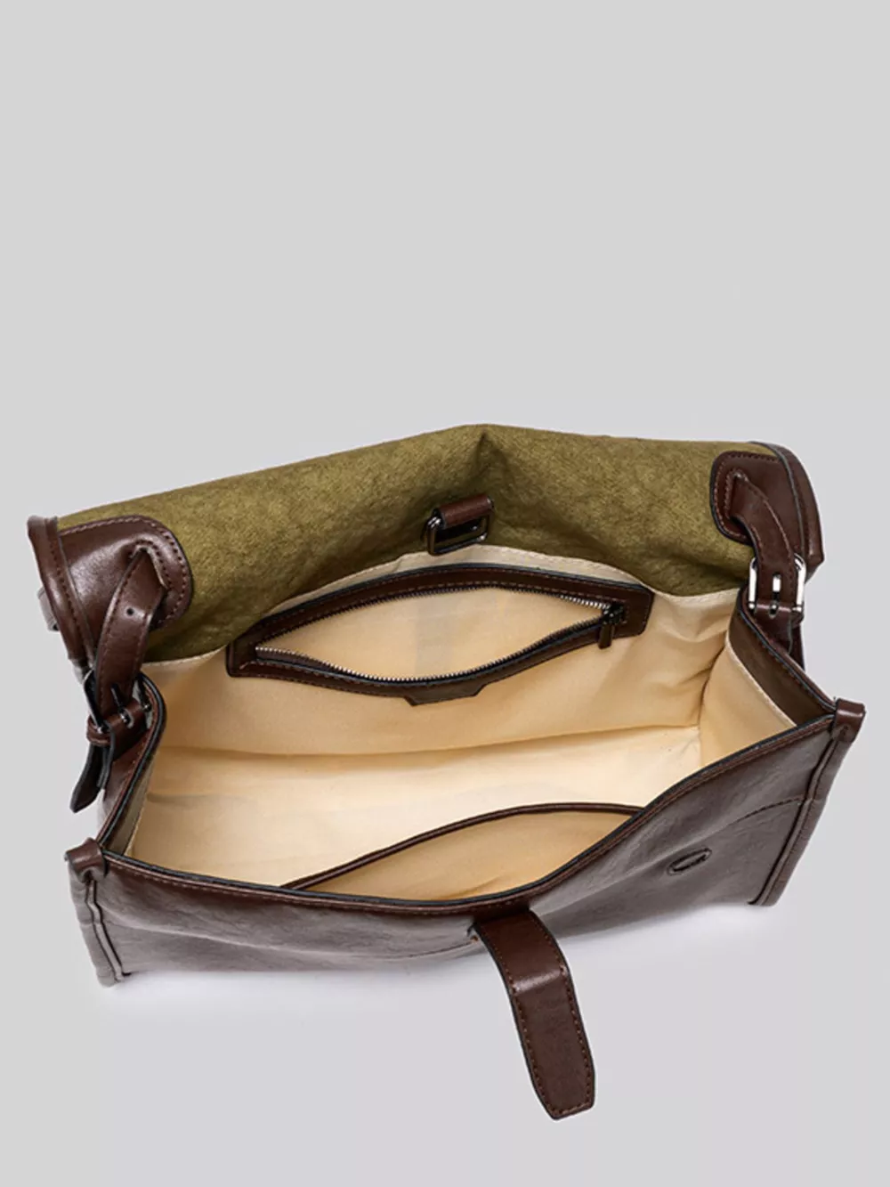 PU Leather Messenger Shoulder Bag, image 7