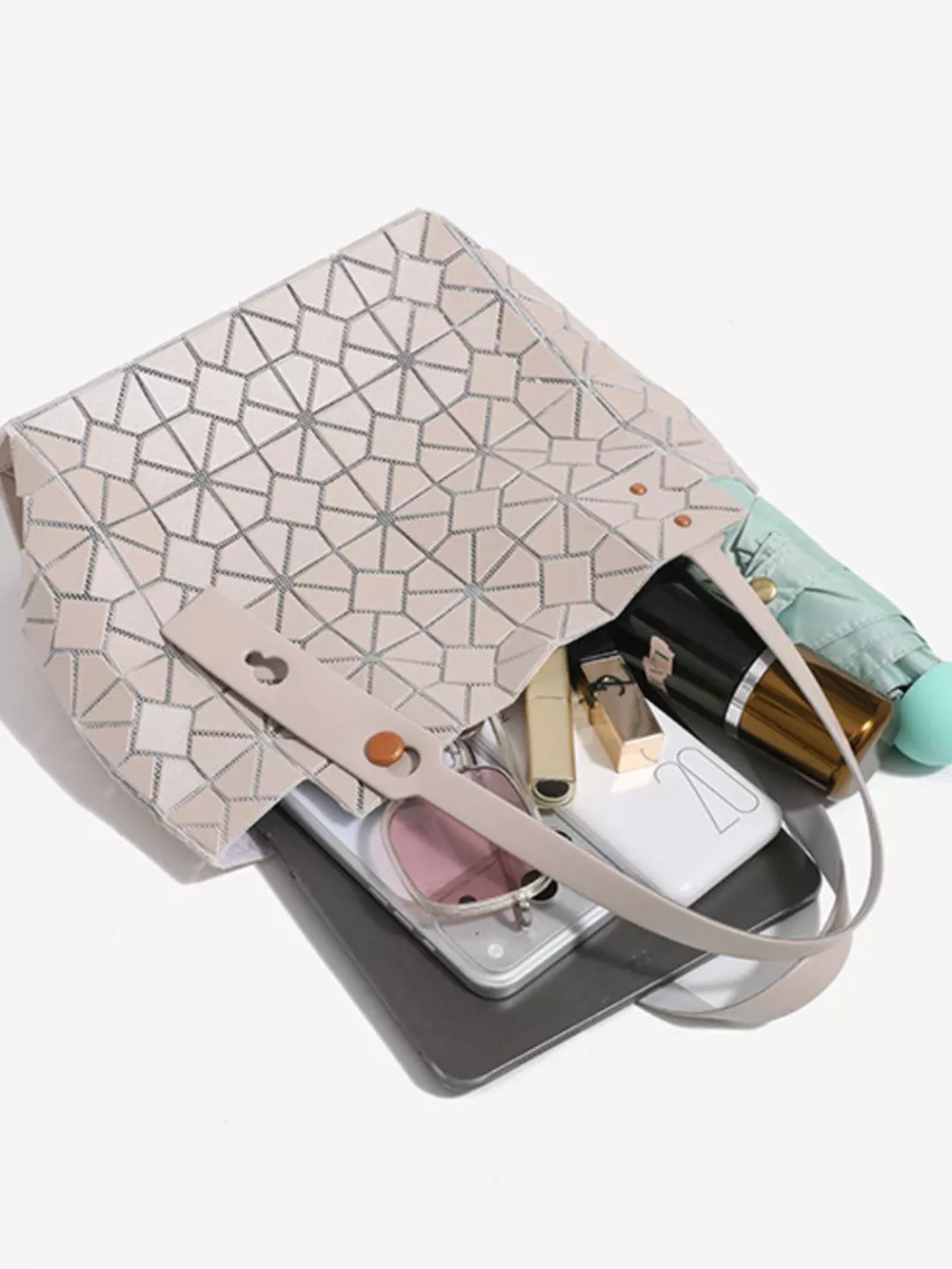Geometric Lattice Structured Handbag, image 7
