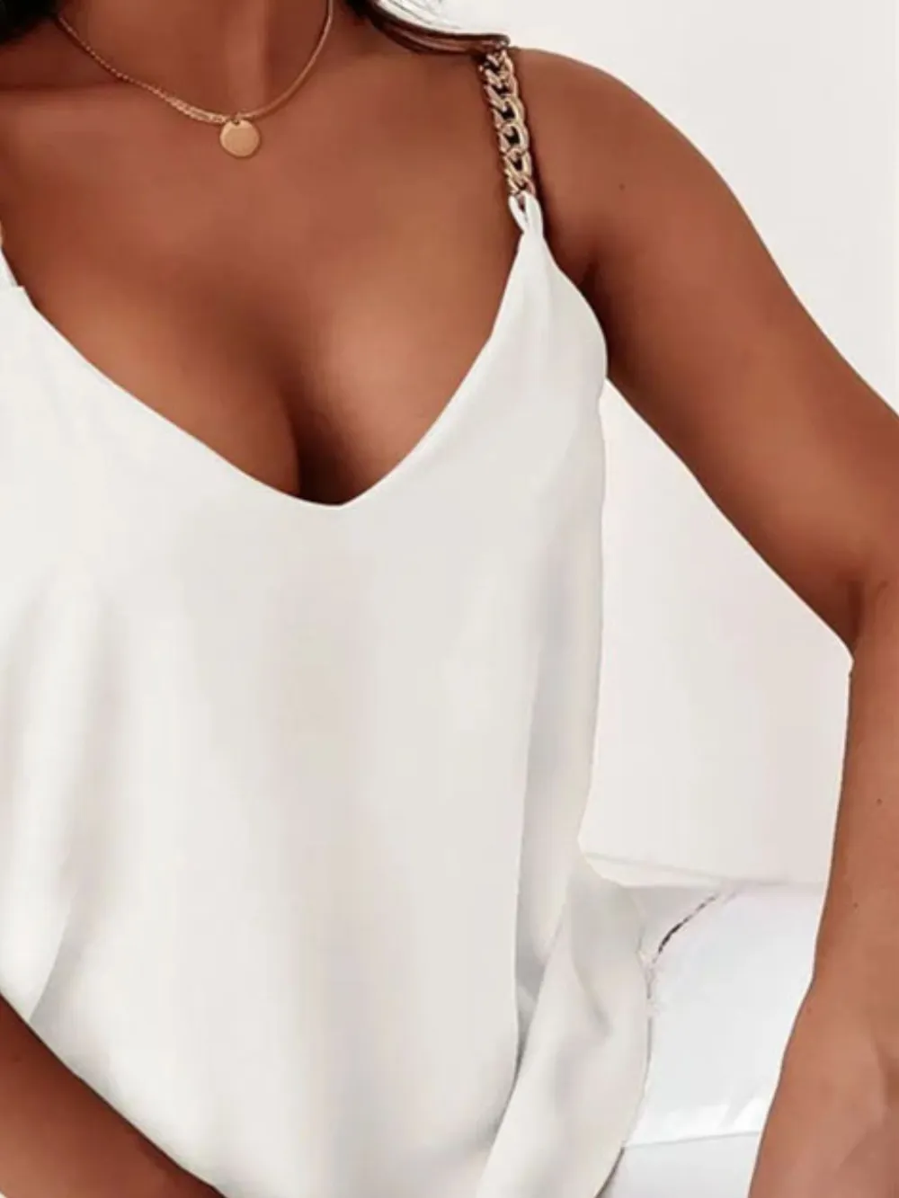 Chain Strap V-Neck Tank Top, image 18