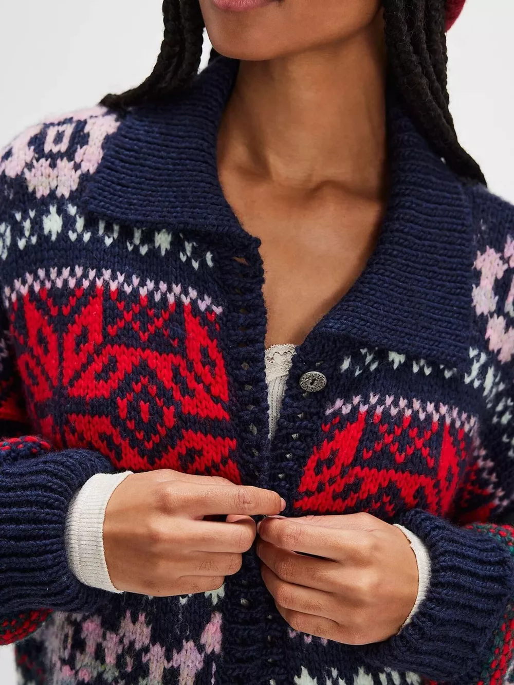 Vintage Button Up Knit Cardigan, image 3