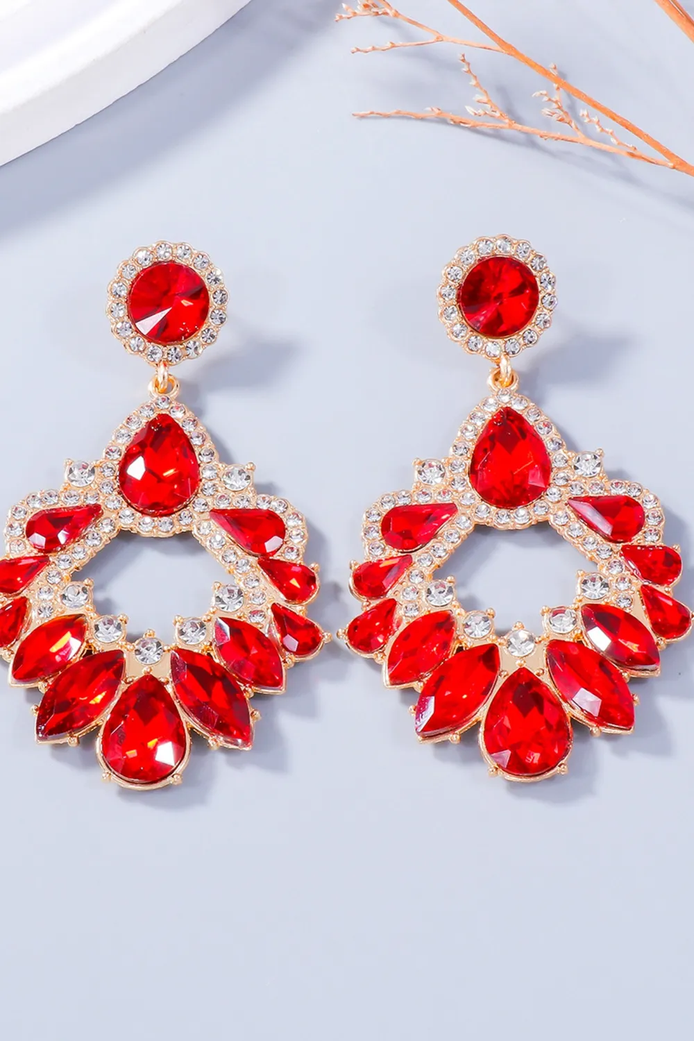 Alloy Rhinestone Dangle Earrings, image 5