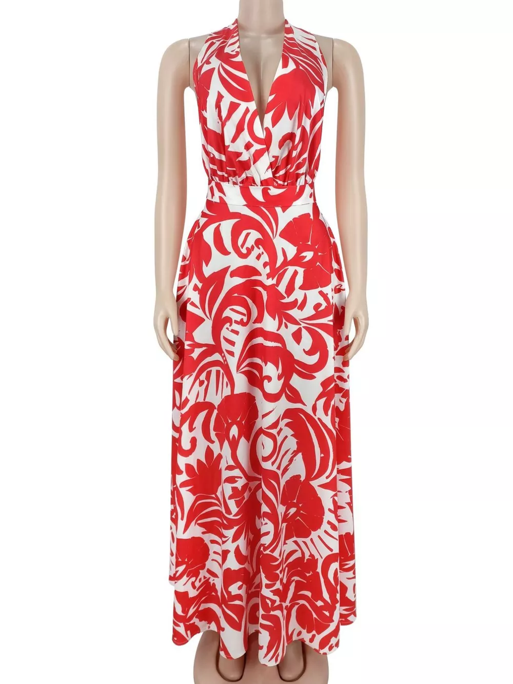 Backless Printed Sleeveless Maxi Dress, image 6
