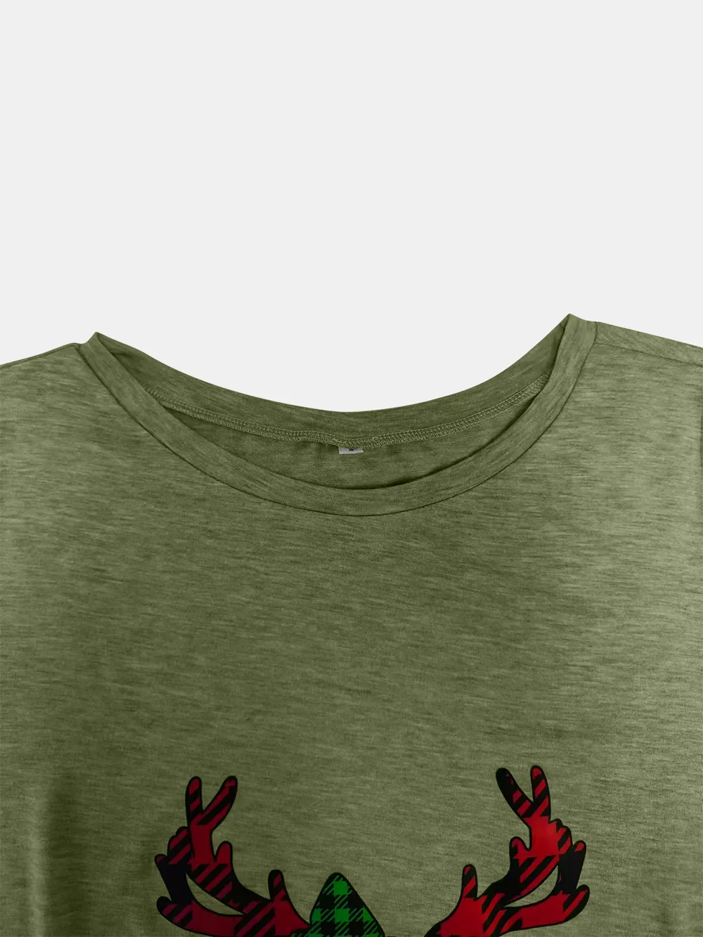 Full Size Reindeer Round Neck Long Sleeve T-Shirt, image 5