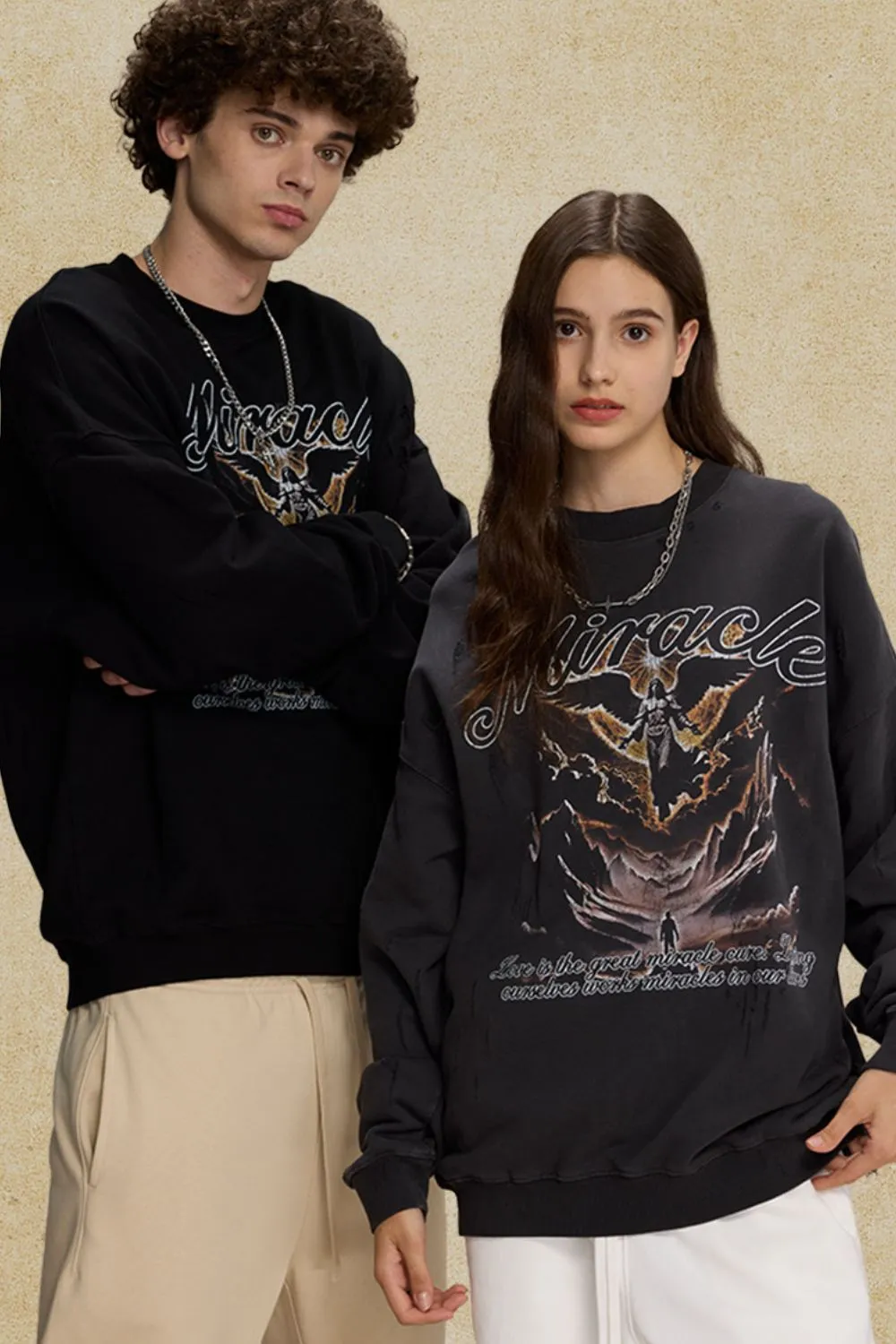 Men's Graphic Round Neck Long Sleeve T-Shirt, image 4