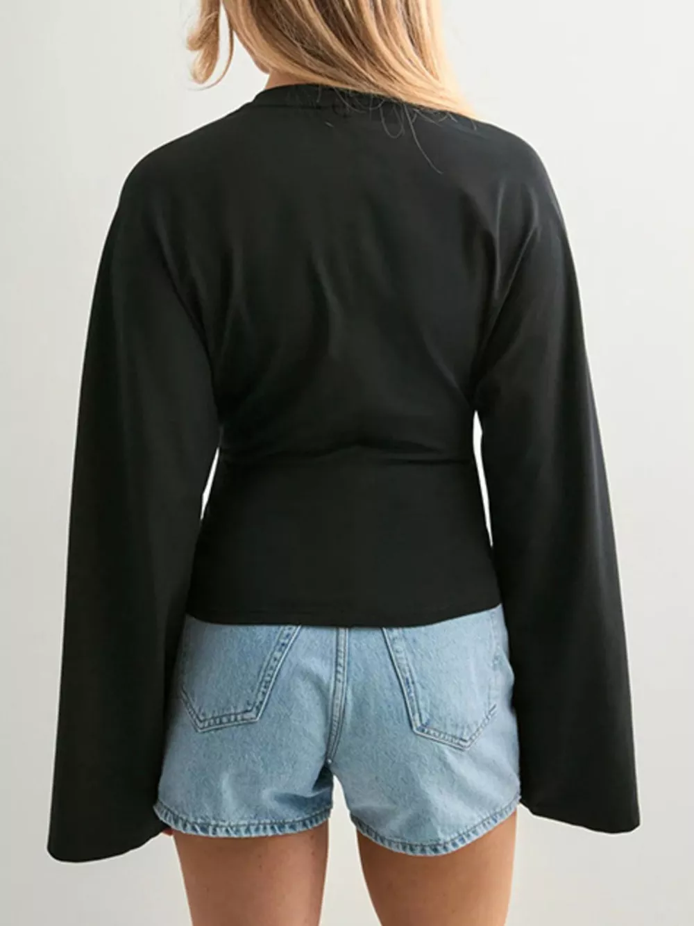 Full Size Long Sleeve Fitted T-Shirt Plus Size, image 4