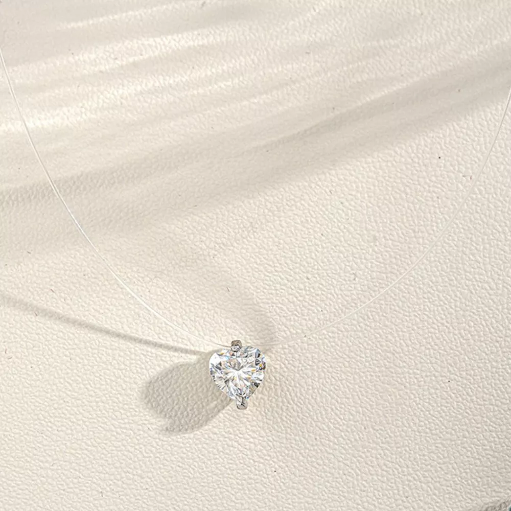 1 Carat Heart-Shaped Pendant Necklace, image 3