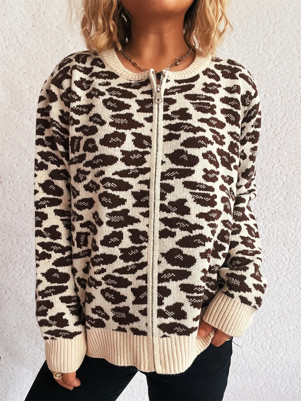 Zip Up Long Sleeve Cardigan, image 16