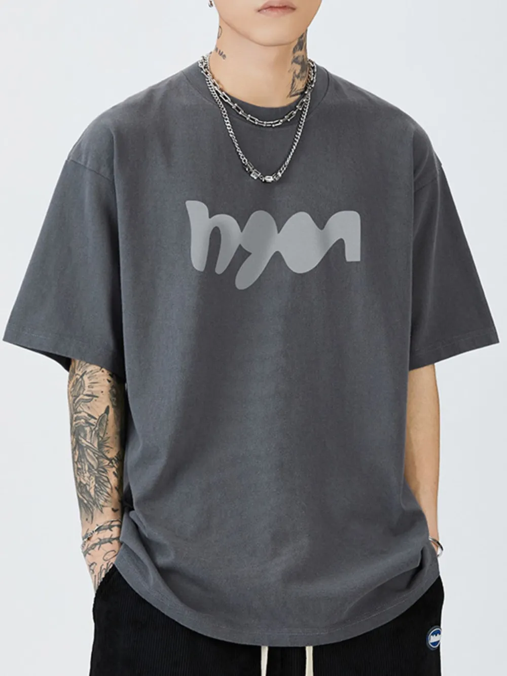 Men's Full Size Round Neck Letter Graphic T-Shirt Plus Size, image 8
